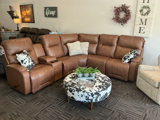 Best Home Furnishings Maverly 6 Pc Leather Reclining Sectional