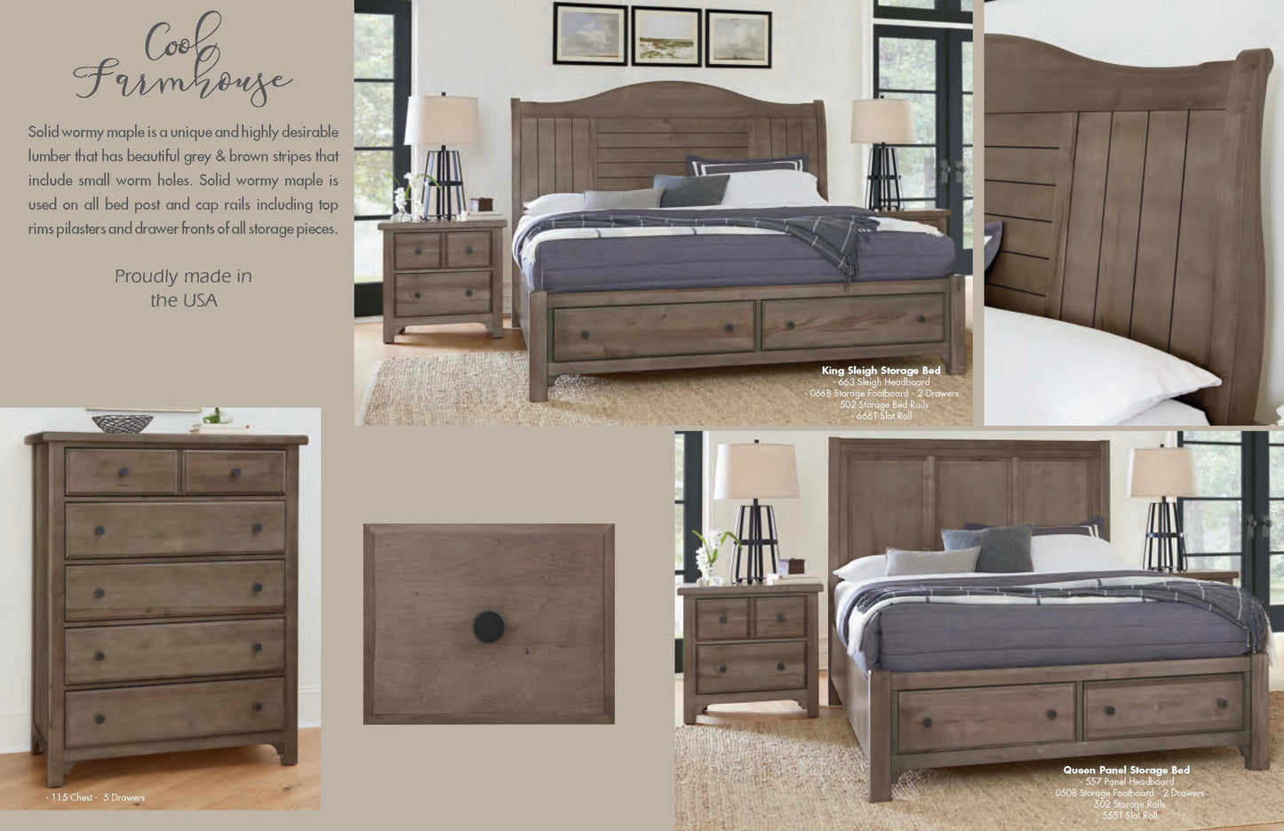 Vaughan-Bassett Cool Farmhouse -801 Grey