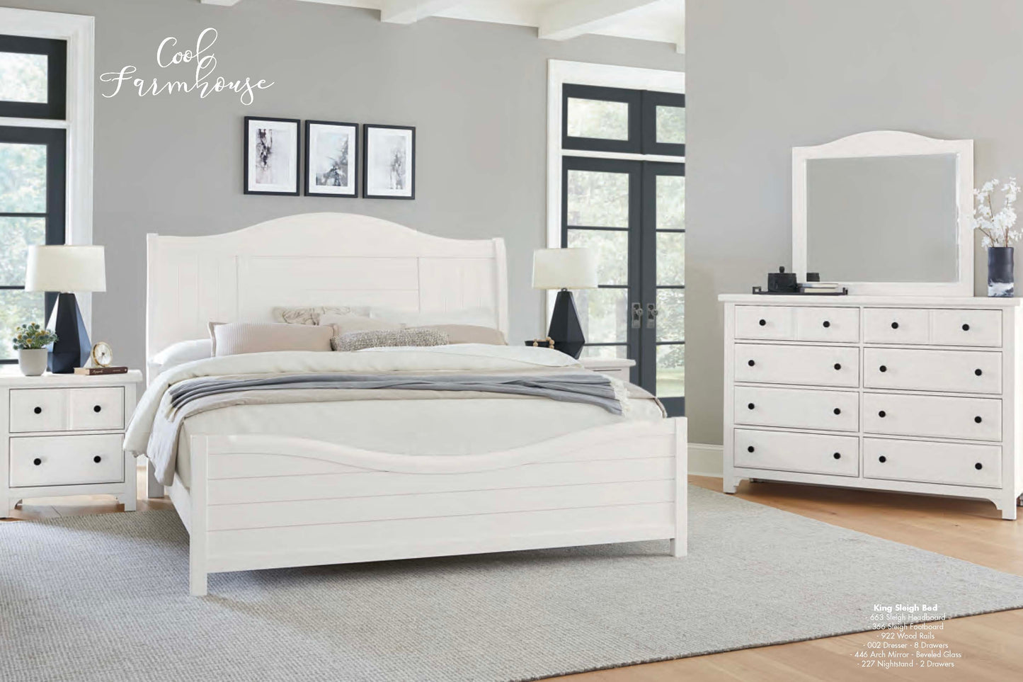 Vaughan-Bassett Cool Farmhouse -804 Soft White