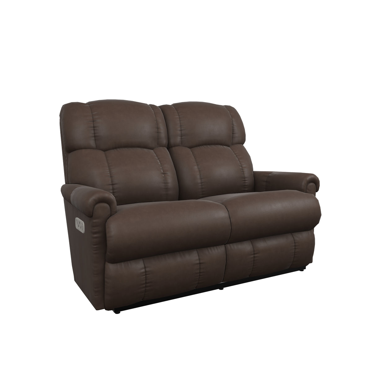 Pinnacle Power Reclining Loveseat W/Head Tilt & Lumbar Leather