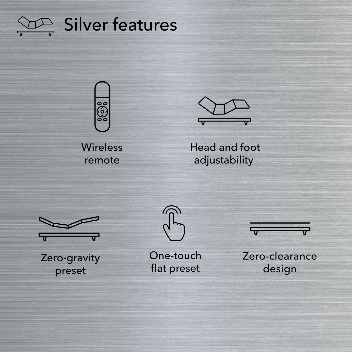 Serta Silver Adjustable Base