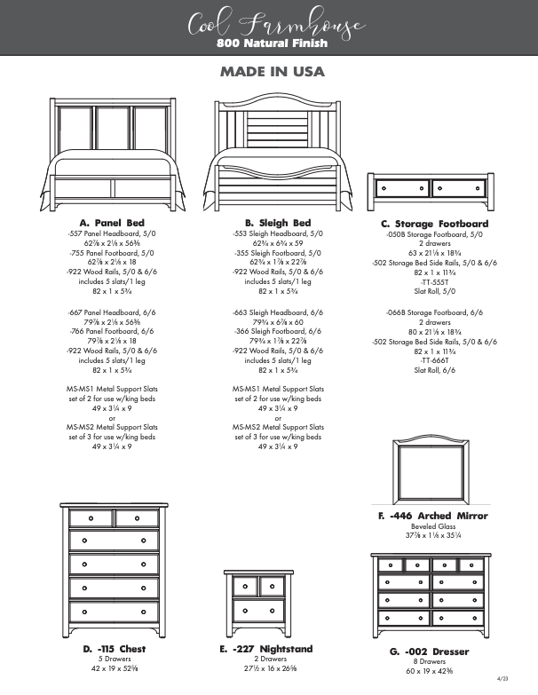Vaughan-Bassett Cool Farmhouse -804 Soft White