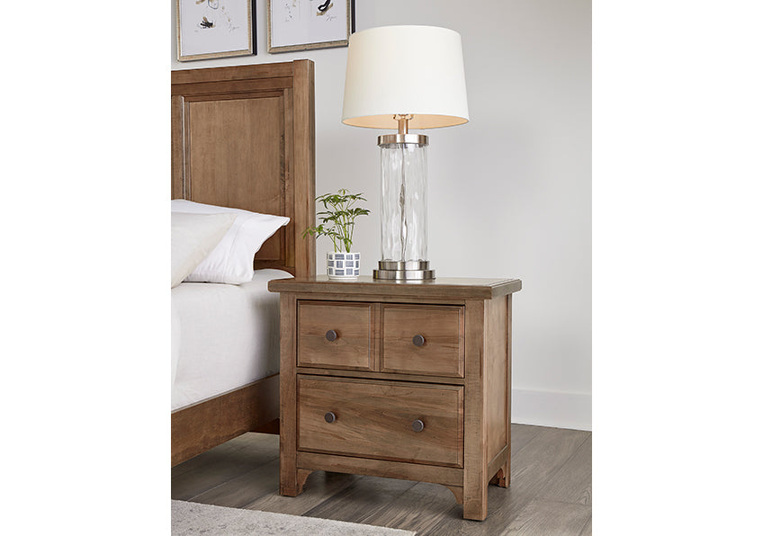 Vaughan-Bassett Cool Farmhouse Natural CF Nightstand - 2 Drawer