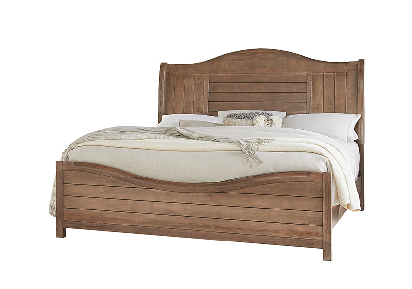 Vaughan-Bassett Cool Farmhouse Natural CF Sleigh Bed