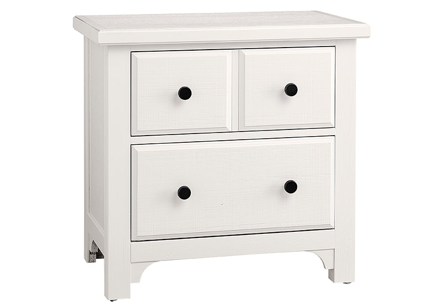 Vaughan-Bassett Cool Farmhouse Soft White CF Nightstand - 2 Drawer