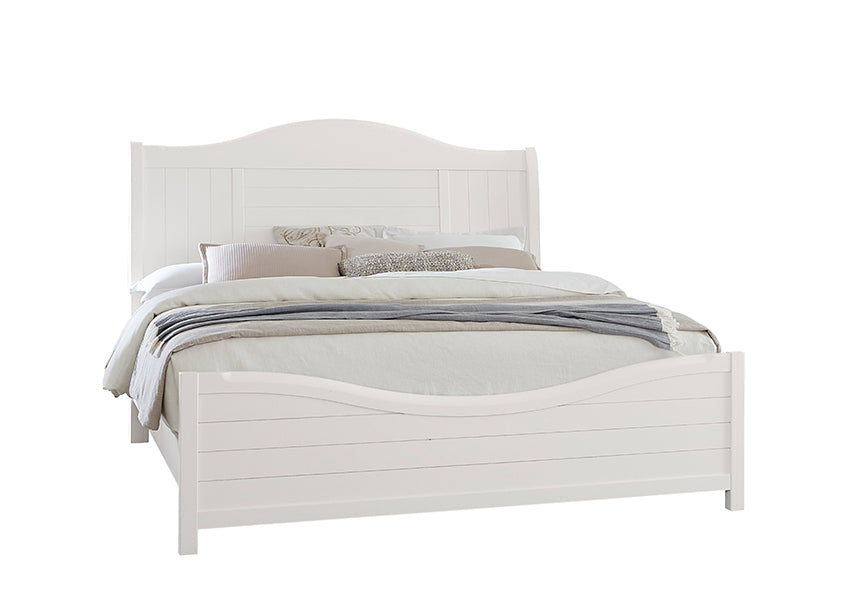 Vaughan-Bassett Cool Farmhouse Soft White CF Sleigh Bed