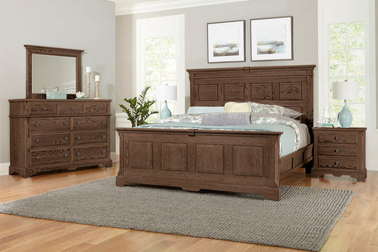 Vaughan-Bassett Heritage -112 Cobblestone Oak (Rich Brown) - Solid Oak