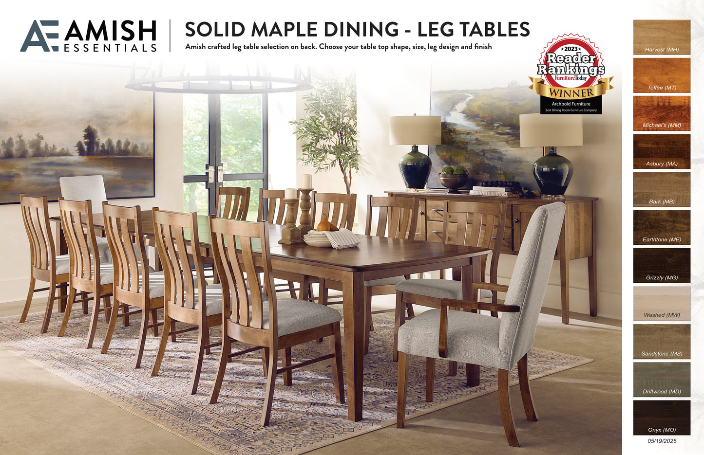 Solid Maple Dining - Set of 2 Leaves