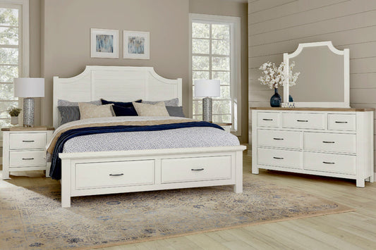 Vaughan-Bassett Maple Road -116 Soft White/Natural Maple Top