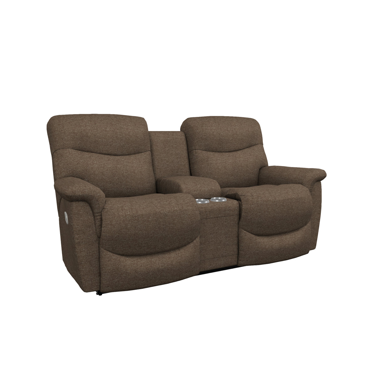 James Power Reclining Console Loveseat W/ Head Tilt & Lumbar