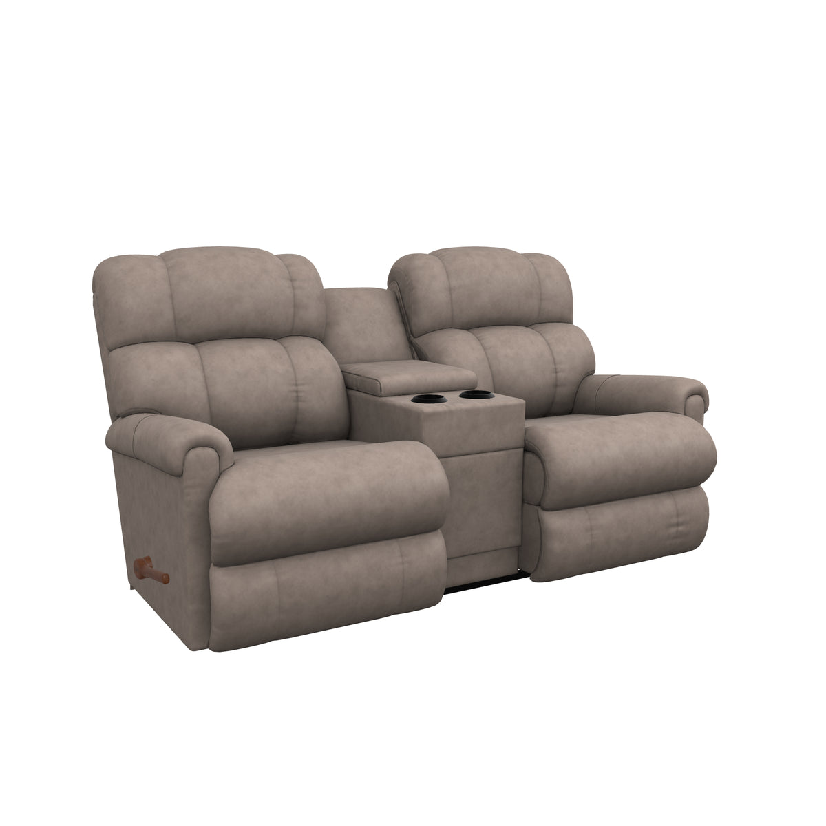 Pinnacle Reclining Loveseat W/ Console Leather