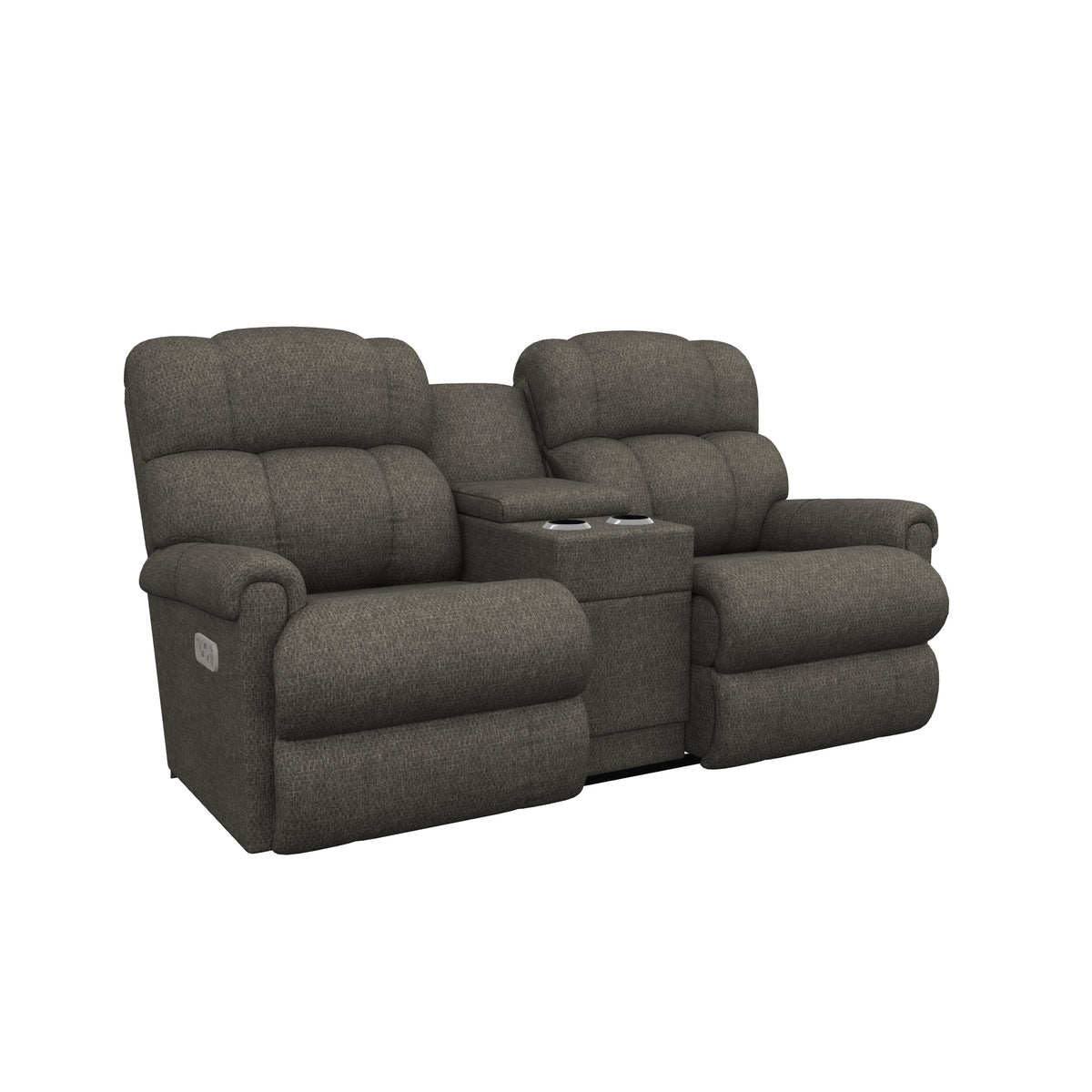 Pinnacle Power Reclining Loveseat Console W/ Head Tilt & Lumbar
