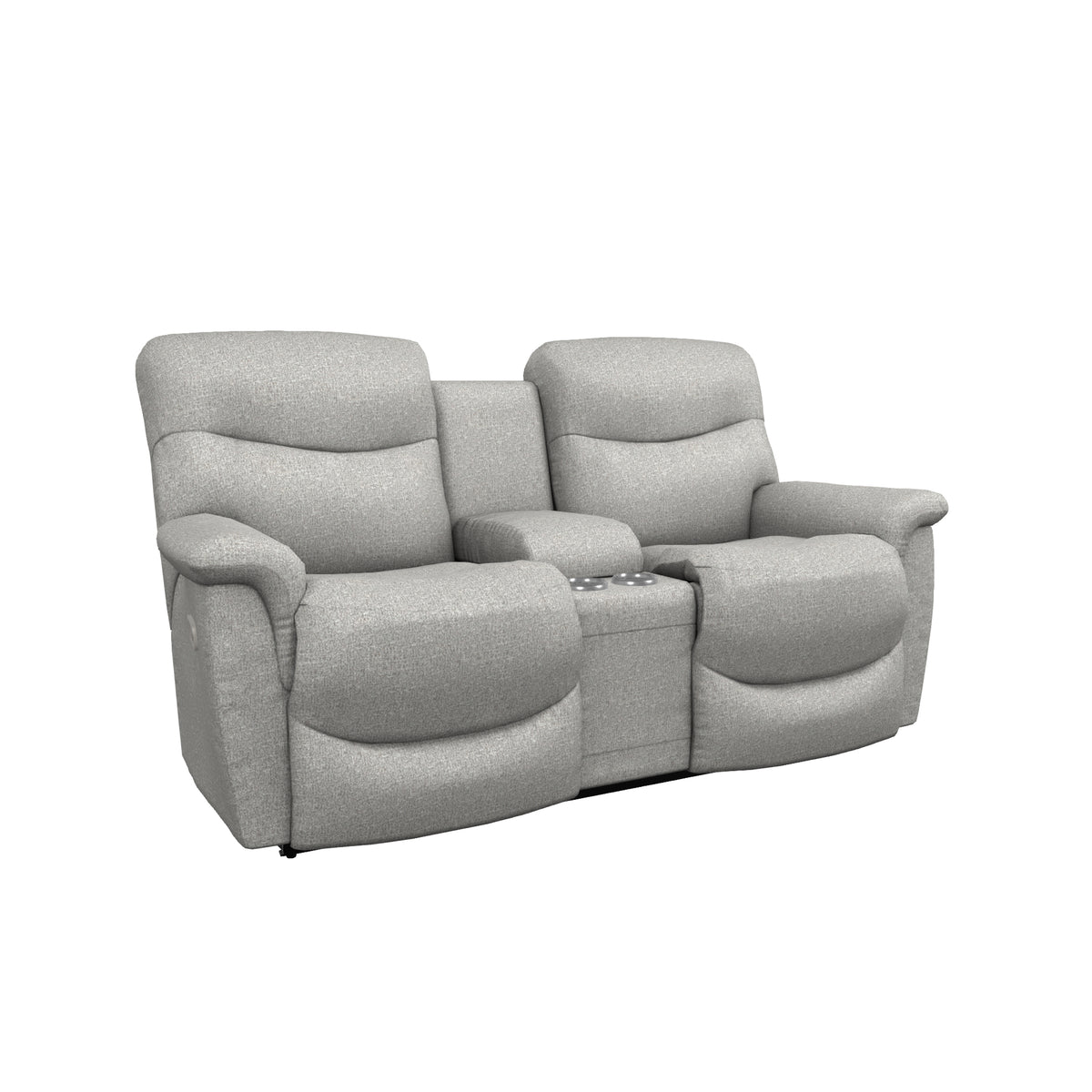 James Power Reclining Console Loveseat W/ Head Tilt & Lumbar