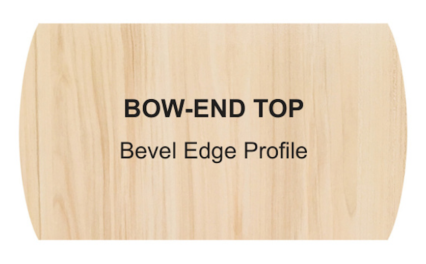 Solid Maple Dining - Bow-End Top - 42" x 72" / 2 Leaves