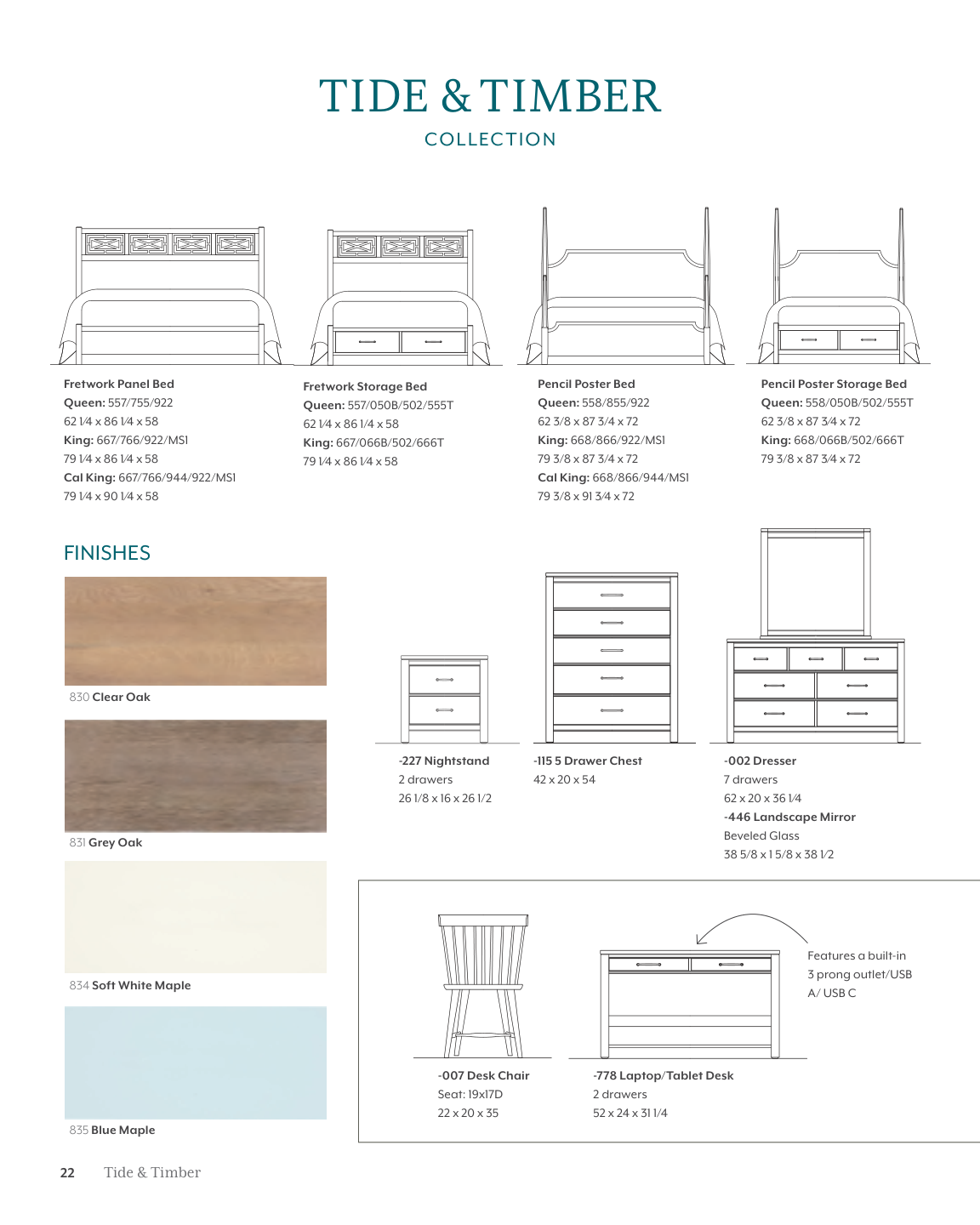 Vaughan-Bassett Tide & Timber -831 Grey Oak